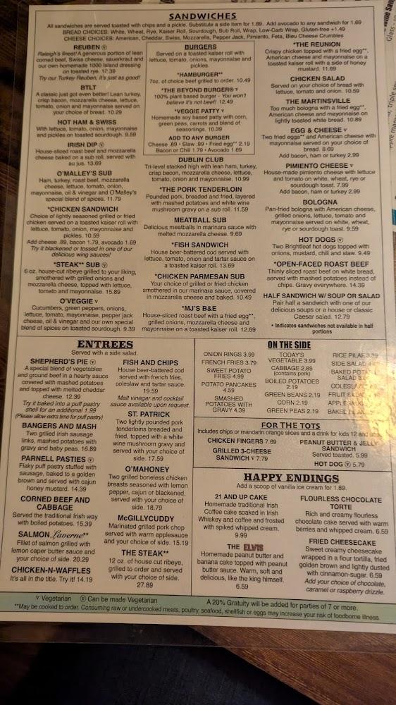 O'Malley's Pub & Restaurant Menu image 4